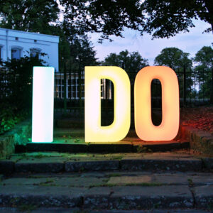 LED Letters "I DO"