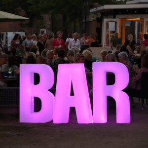 LED letters "BAR"