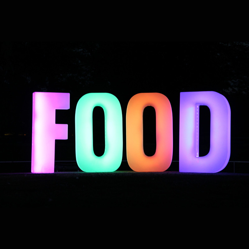 LED Letters "FOOD"
